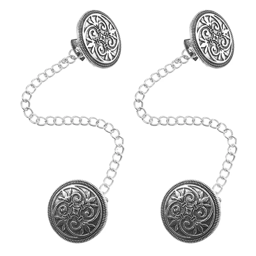 2 Pcs Dress Cinch Clip Collar Chain Brooch Shawl Clasp Cardigan Clips Clothing Accessories Retro Metal Pin Jewelry
2 Pcs Dress Cinch Clip Collar Chain Brooch Shawl Clasp Cardigan Clips Clothing Accessories Retro Metal Pin Jewelry