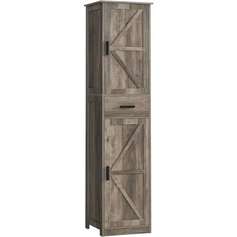 v Bathroom Storage Cabinet with 2 Doors & 1 Drawer, Tall Bathroom Cabinet with 6 Shelves, for Bathroom, Living Room,Rustic Oak
v Bathroom Storage Cabinet with 2 Doors & 1 Drawer, Tall Bathroom Cabinet with 6 Shelves, for Bathroom, Living Room,Rustic Oak