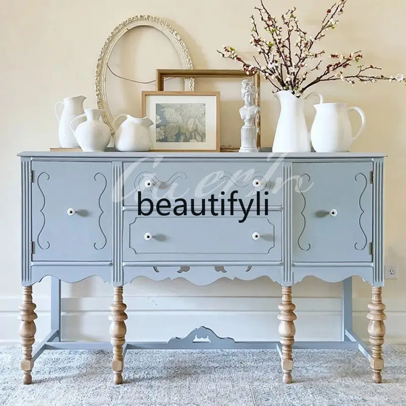 French light luxury solid wood porch cabinet retro foyer side cabinet storage decorative cabinet partition
French light luxury solid wood porch cabinet retro foyer side cabinet storage decorative cabinet partition