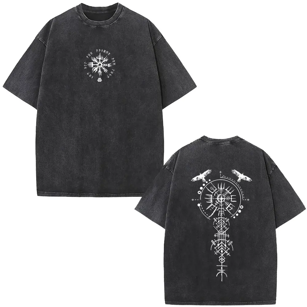 Viking Runic Compass Vintage Washed T-shirt Men Women Casual Cotton T Shirts Men's Gothic Rock Oversized Short Sleeve T-shirts
Viking Runic Compass Vintage Washed T-shirt Men Women Casual Cotton T Shirts Men's Gothic Rock Oversized Short Sleeve T-shirts