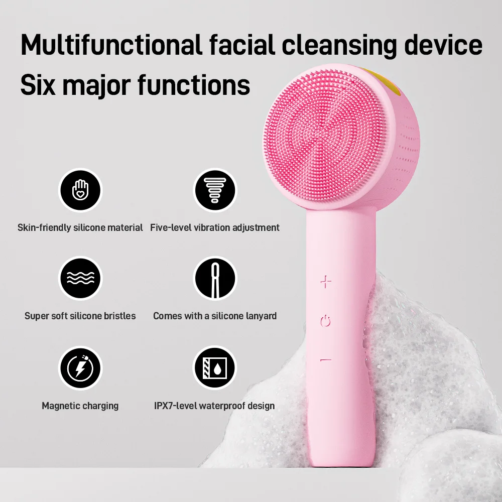 Professional Electric Face Cleansing Brush Set IPX7 Waterproof Sonic Vibrating Exfoliator for Deep Cleaning & Makeup Re-moval
Professional Electric Face Cleansing Brush Set IPX7 Waterproof Sonic Vibrating Exfoliator for Deep Cleaning & Makeup Re-moval