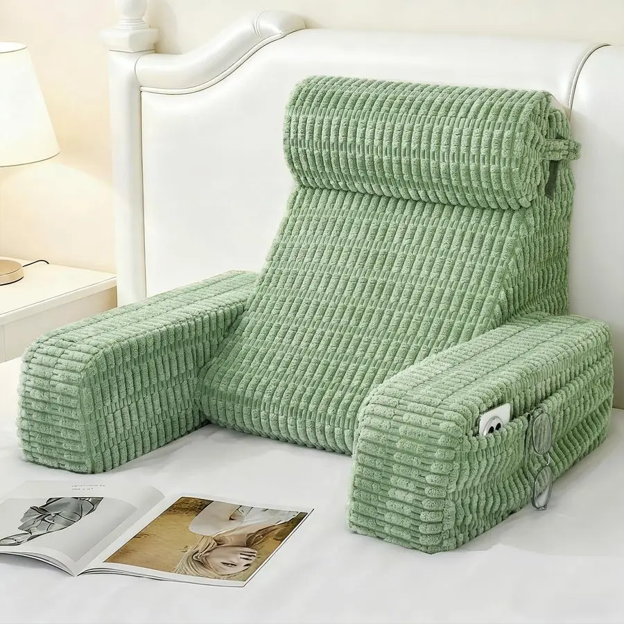 Подушка для чтения для кровати со встроенными подлокотниками и большими карманами, поддерживающая подушка для спинки для чтения, отдыха или откидывания, стирки
Подушка для чтения для кровати со встроенными подлокотниками и большими карманами, поддерживающая подушка для спинки для чтения, отдыха или откидывания, стирки