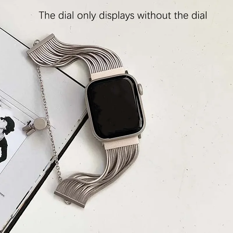 For Apple Watch 2/3/4/5/6/7/8/9/SE Strap Starlight Colour Tassel Strap Tassel Fringe Fringe Silver Metal Strap
For Apple Watch 2/3/4/5/6/7/8/9/SE Strap Starlight Colour Tassel Strap Tassel Fringe Fringe Silver Metal Strap