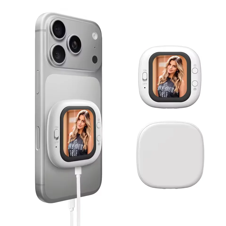 Mini Mobile Phone Rear Camera Selfie Display Screen Monitor Wireless Magnetic Phone Screen Projector for Vlog Live Selfie Screen
Mini Mobile Phone Rear Camera Selfie Display Screen Monitor Wireless Magnetic Phone Screen Projector for Vlog Live Selfie Screen