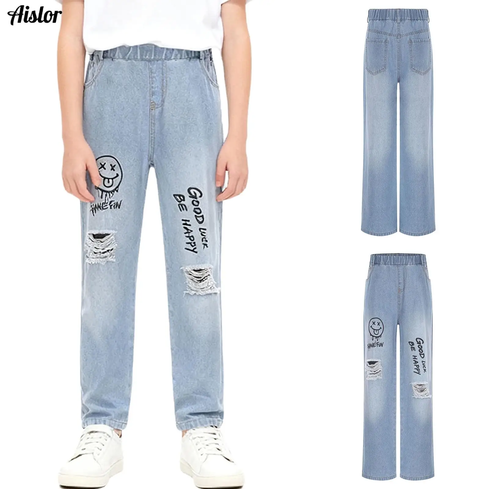 New Casual Kids Boys Clothes Jeans Pants Children Wears Denim Clothing Letter Printed Ripped Trousers Bottoms 6-16 Years Old
New Casual Kids Boys Clothes Jeans Pants Children Wears Denim Clothing Letter Printed Ripped Trousers Bottoms 6-16 Years Old