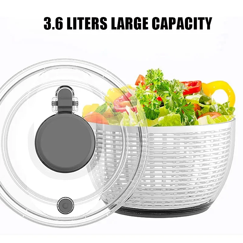 3.6L for Salads Push-button Type Slimming Salad Drier Fruit and Vegetable Dehydrator Lettuce Dryer Meal Kitchen Tool
3.6L for Salads Push-button Type Slimming Salad Drier Fruit and Vegetable Dehydrator Lettuce Dryer Meal Kitchen Tool