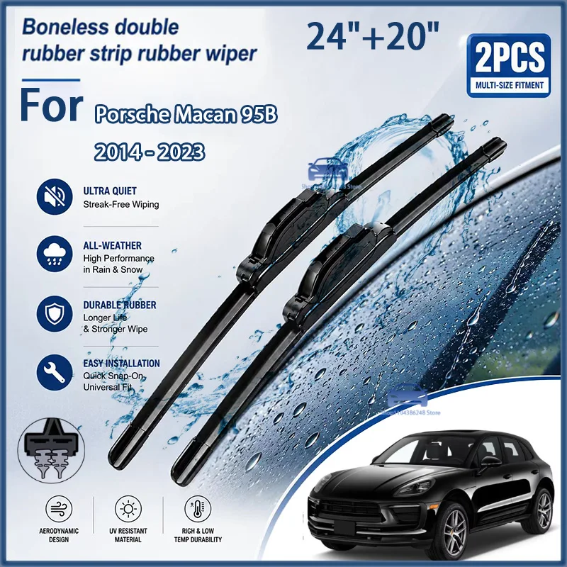 Front Wiper Blades For Porsche Macan 95B 2014 - 2023 Windshield Windscreen Window Car Rain Brushes 24"+20" Modification Parts
Front Wiper Blades For Porsche Macan 95B 2014 - 2023 Windshield Windscreen Window Car Rain Brushes 24"+20" Modification Parts