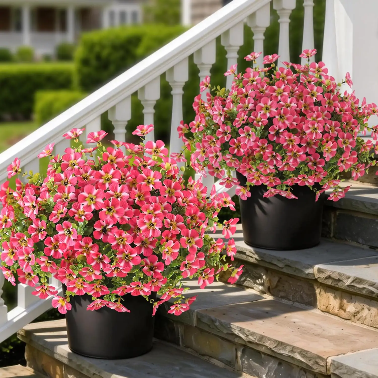 Artificial Morning Glory & Eucalyptus Topiary Trees - Faux Silk Flower Potted Plants for Front Door, Yard, Farmhouse Garden
Artificial Morning Glory & Eucalyptus Topiary Trees - Faux Silk Flower Potted Plants for Front Door, Yard, Farmhouse Garden