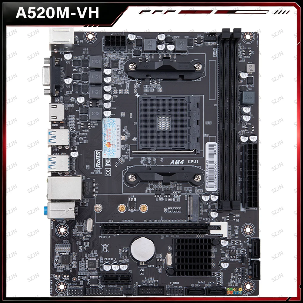 HUANANZHI A520 Motherbaord Set AM4 Socket with Ryzen 3000-5000 DDR4 Dual Channel Max 64GB M.2 NVME 4*SATA3.0 Motherboard Kit
HUANANZHI A520 Motherbaord Set AM4 Socket with Ryzen 3000-5000 DDR4 Dual Channel Max 64GB M.2 NVME 4*SATA3.0 Motherboard Kit
