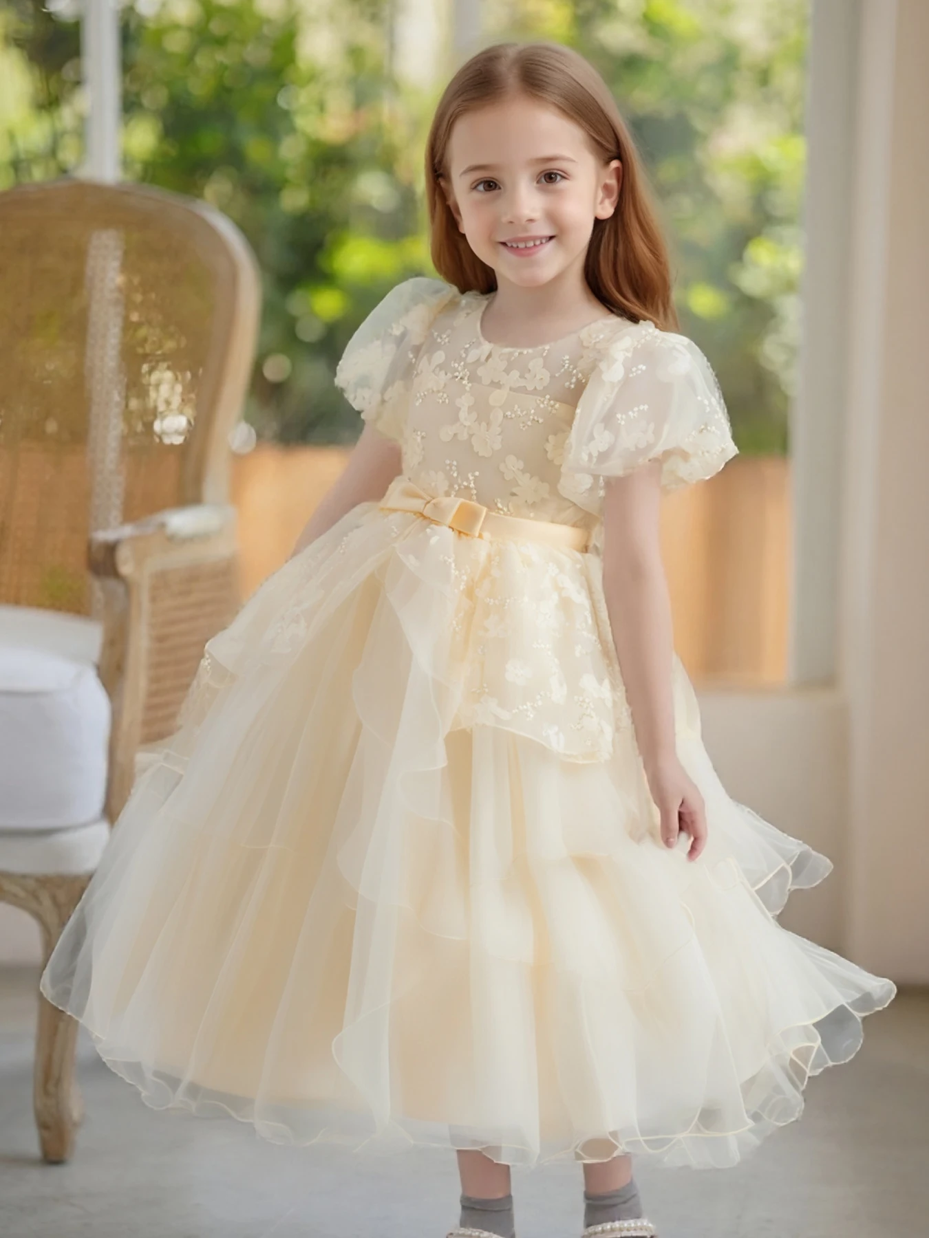 Tulle Ball Gown For Girls 3-10 Years Birthday Formal Banquet Children's Princess Puffy Party Dress
Tulle Ball Gown For Girls 3-10 Years Birthday Formal Banquet Children's Princess Puffy Party Dress