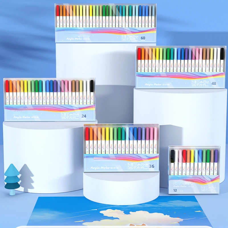 Acrylic Waterproof Marker Set Opaque 12/24/36/48/60 Color Graffiti Pen Art Soft Tip Student Supplies
Acrylic Waterproof Marker Set Opaque 12/24/36/48/60 Color Graffiti Pen Art Soft Tip Student Supplies