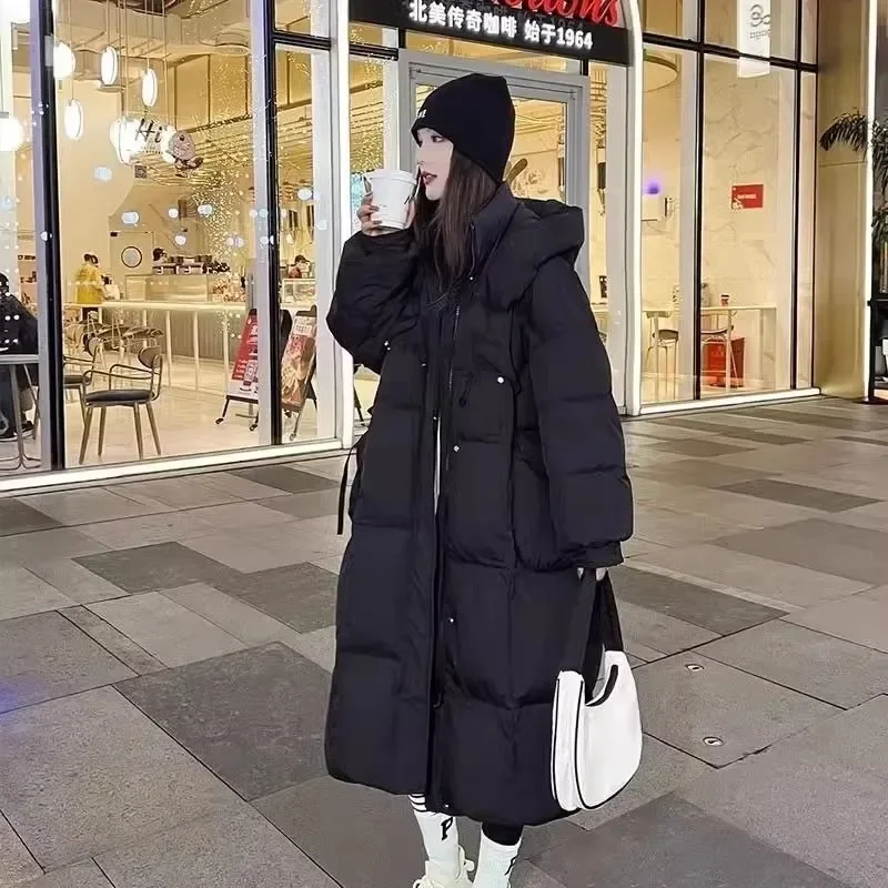 Down Padded Coat Female Hooded Korean Version Thickened Loose Large Size Medium Length Over Knee Fat Padded Coat Winter Clothes
Down Padded Coat Female Hooded Korean Version Thickened Loose Large Size Medium Length Over Knee Fat Padded Coat Winter Clothes