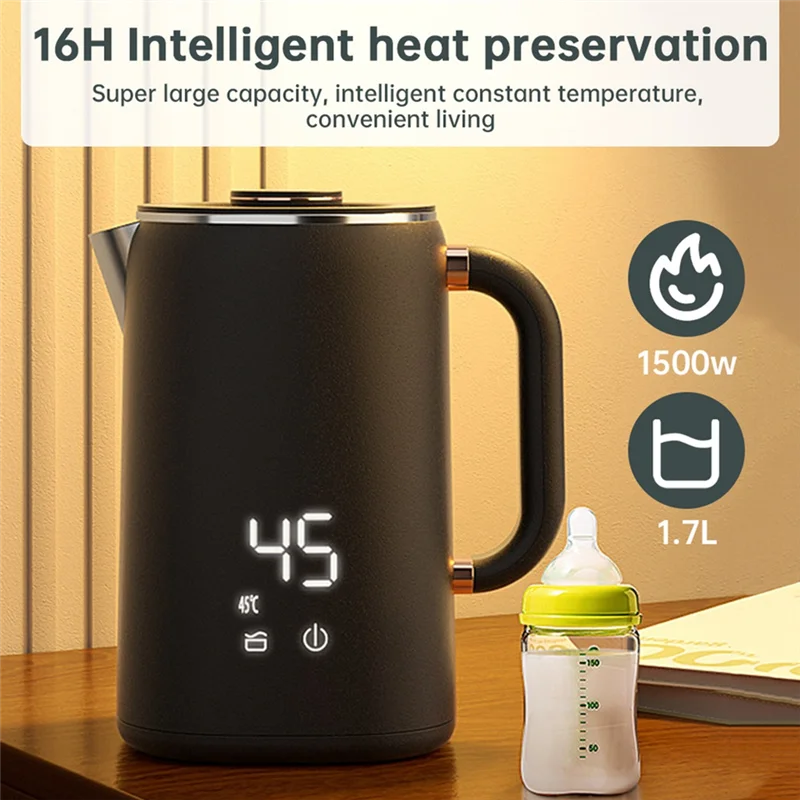 Electric Kettle Suitable For Making Tea And Coffee, Digital Display Temperature Control Double-Layer Insulation Kettle-AC82
Electric Kettle Suitable For Making Tea And Coffee, Digital Display Temperature Control Double-Layer Insulation Kettle-AC82