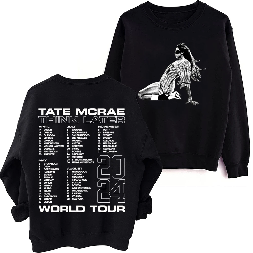 Tate McRae 2024 Tour Sweatshirt Harajuku Hip Hop Round Neck Long Sleeve Oversized Hoodie
Tate McRae 2024 Tour Sweatshirt Harajuku Hip Hop Round Neck Long Sleeve Oversized Hoodie