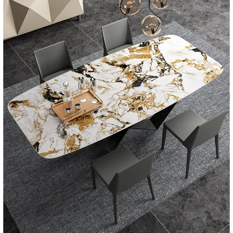 Dining Table Modern Simple Rectangular Small Apartment Light Luxury Dining Table Marble
Dining Table Modern Simple Rectangular Small Apartment Light Luxury Dining Table Marble