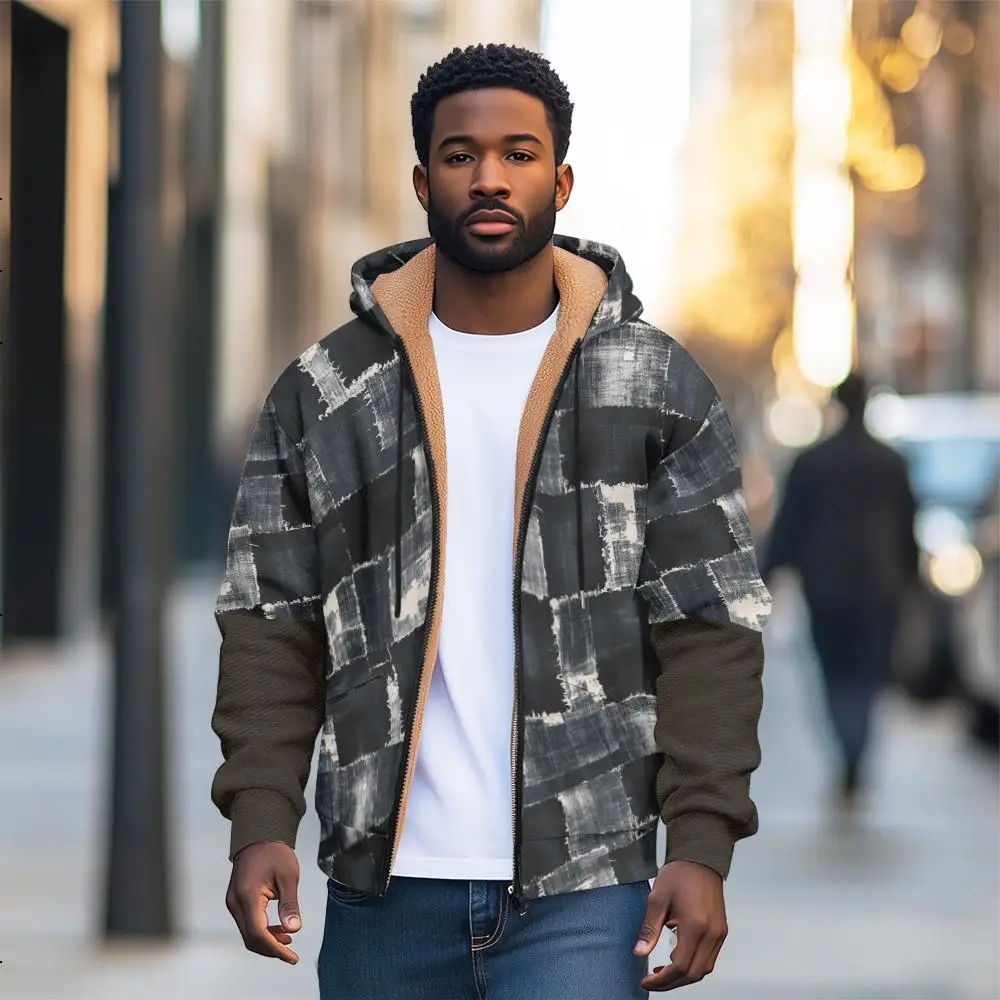 Thick Wool Overcoat for Cold Weather: Durable Men's Winter Jacket with Zippered Pockets
Thick Wool Overcoat for Cold Weather: Durable Men's Winter Jacket with Zippered Pockets