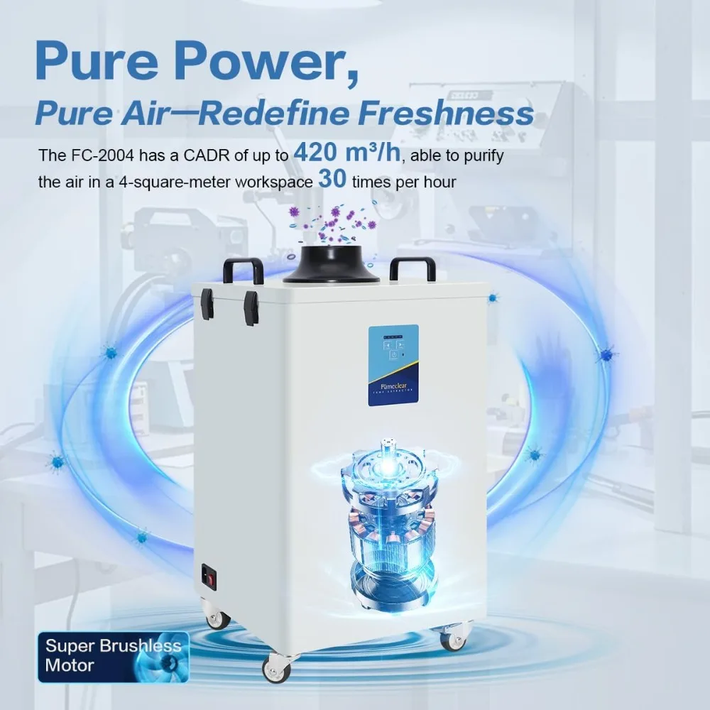FC-2004 Fume Extractor For D1 Pro, S1, P2, F1 M1 30W to 70W Laser Engraver, Strong Suction Power up to 420m³/h
FC-2004 Fume Extractor For D1 Pro, S1, P2, F1 M1 30W to 70W Laser Engraver, Strong Suction Power up to 420m³/h