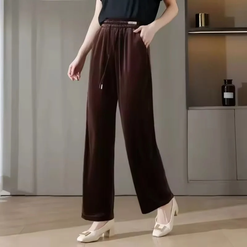 2026 Spring Autumn New Golden Velvet Pants Women's High Waist Straight Casual Pants Ladies High-Quality Fashion Trousers Female
2026 Spring Autumn New Golden Velvet Pants Women's High Waist Straight Casual Pants Ladies High-Quality Fashion Trousers Female