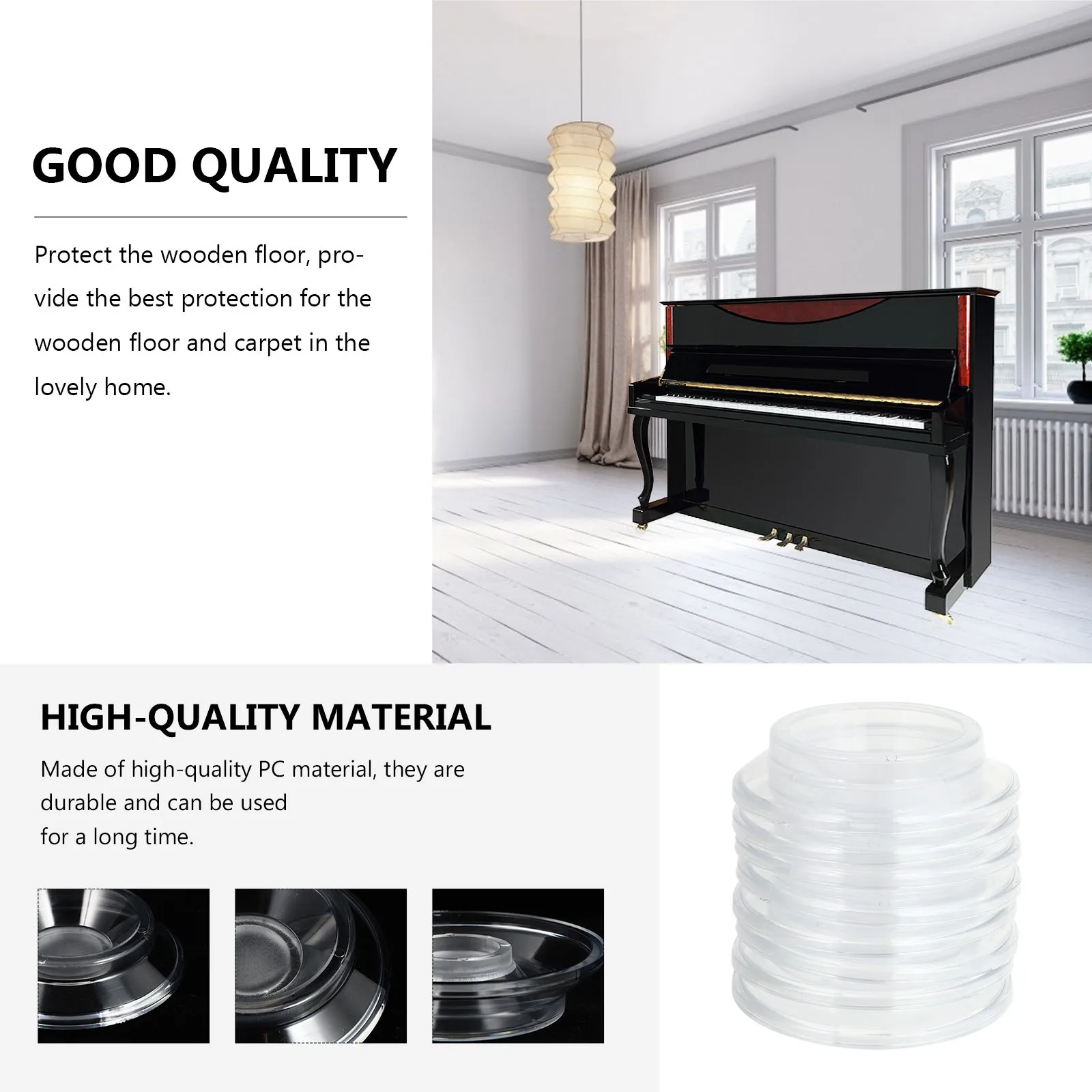 8pcs Foot Pads Anti Skid Piano Mats Transparent Vertical Durable Anti skid Floor Protectors Protection Mats
8pcs Foot Pads Anti Skid Piano Mats Transparent Vertical Durable Anti skid Floor Protectors Protection Mats