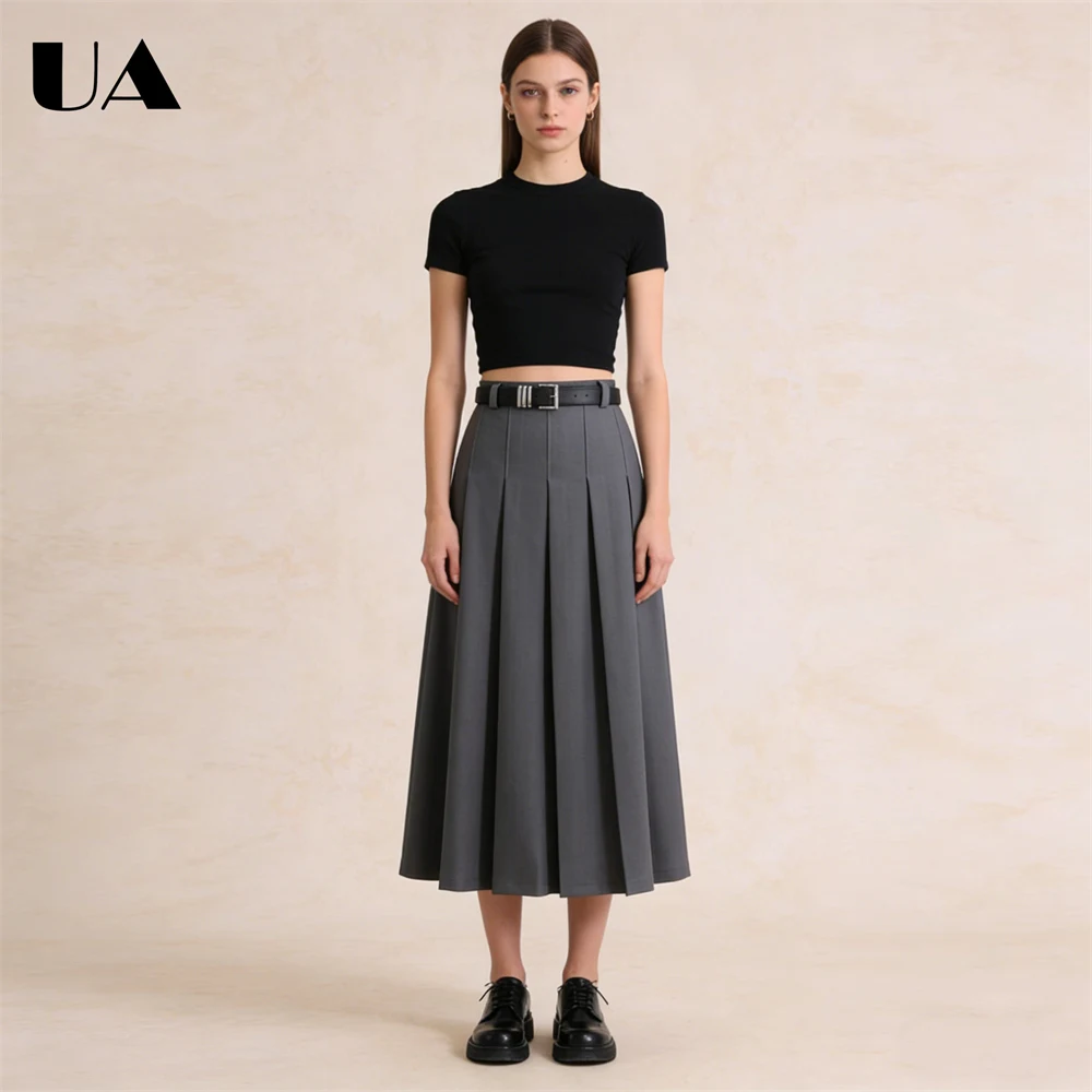 ULBYANRY Women's High Waist Suit Skirt, Versatile A Line Pelated Skirt Belt Included Communion School Skirts
ULBYANRY Women's High Waist Suit Skirt, Versatile A Line Pelated Skirt Belt Included Communion School Skirts