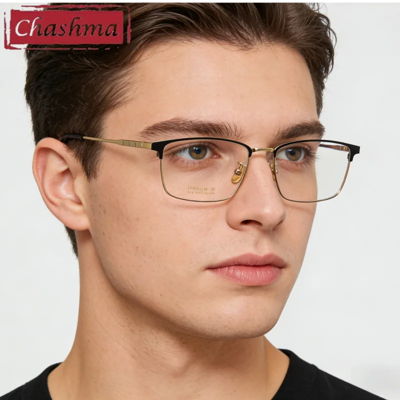 Chashma Prescription Glasses Men Pure Titanium Myopia Eyeglasses Frames Gentlemen Fashion Optical Multifocal Lenses Spectacles
Chashma Prescription Glasses Men Pure Titanium Myopia Eyeglasses Frames Gentlemen Fashion Optical Multifocal Lenses Spectacles