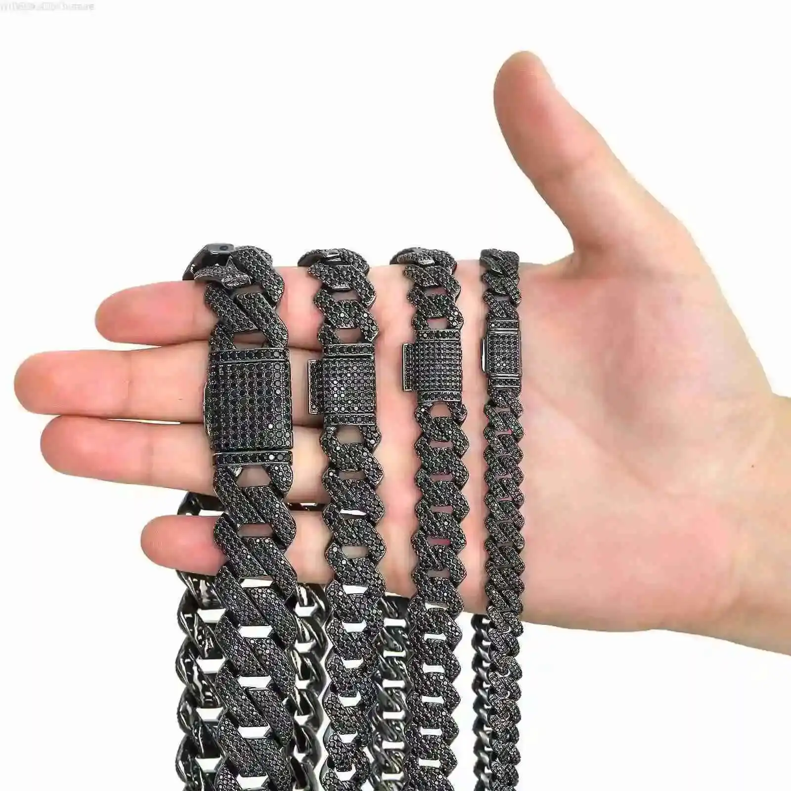 BES 10/13/15/20mm Black Color Necklace Hip Hop Iced Out Cz Prong Cuban Link Chain Bracelet Diamond Cuban Chain Hip Hop Jewelry
BES 10/13/15/20mm Black Color Necklace Hip Hop Iced Out Cz Prong Cuban Link Chain Bracelet Diamond Cuban Chain Hip Hop Jewelry
