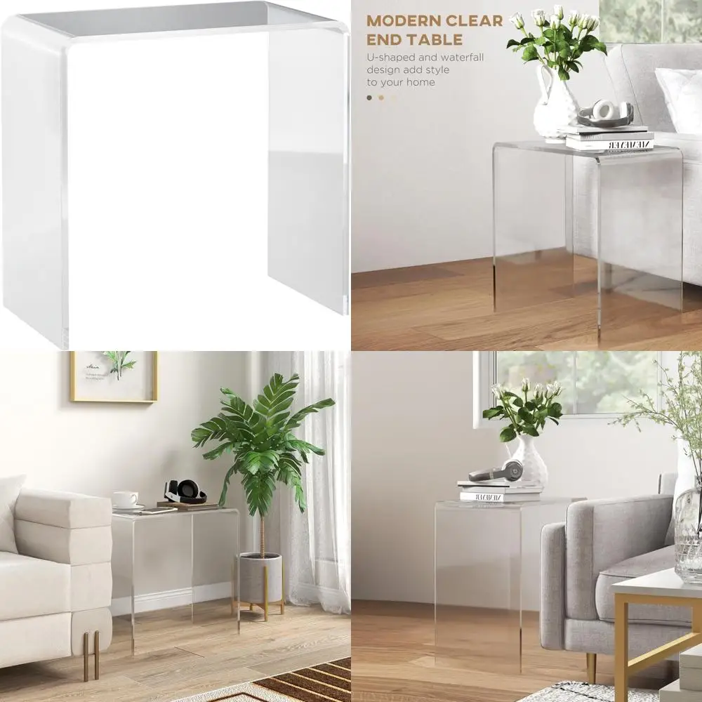 Acrylic Waterfall Edge Coffee Table, 12mm Thick, Clear, Long Rectangle Design, Modern Living Room Furniture
Acrylic Waterfall Edge Coffee Table, 12mm Thick, Clear, Long Rectangle Design, Modern Living Room Furniture