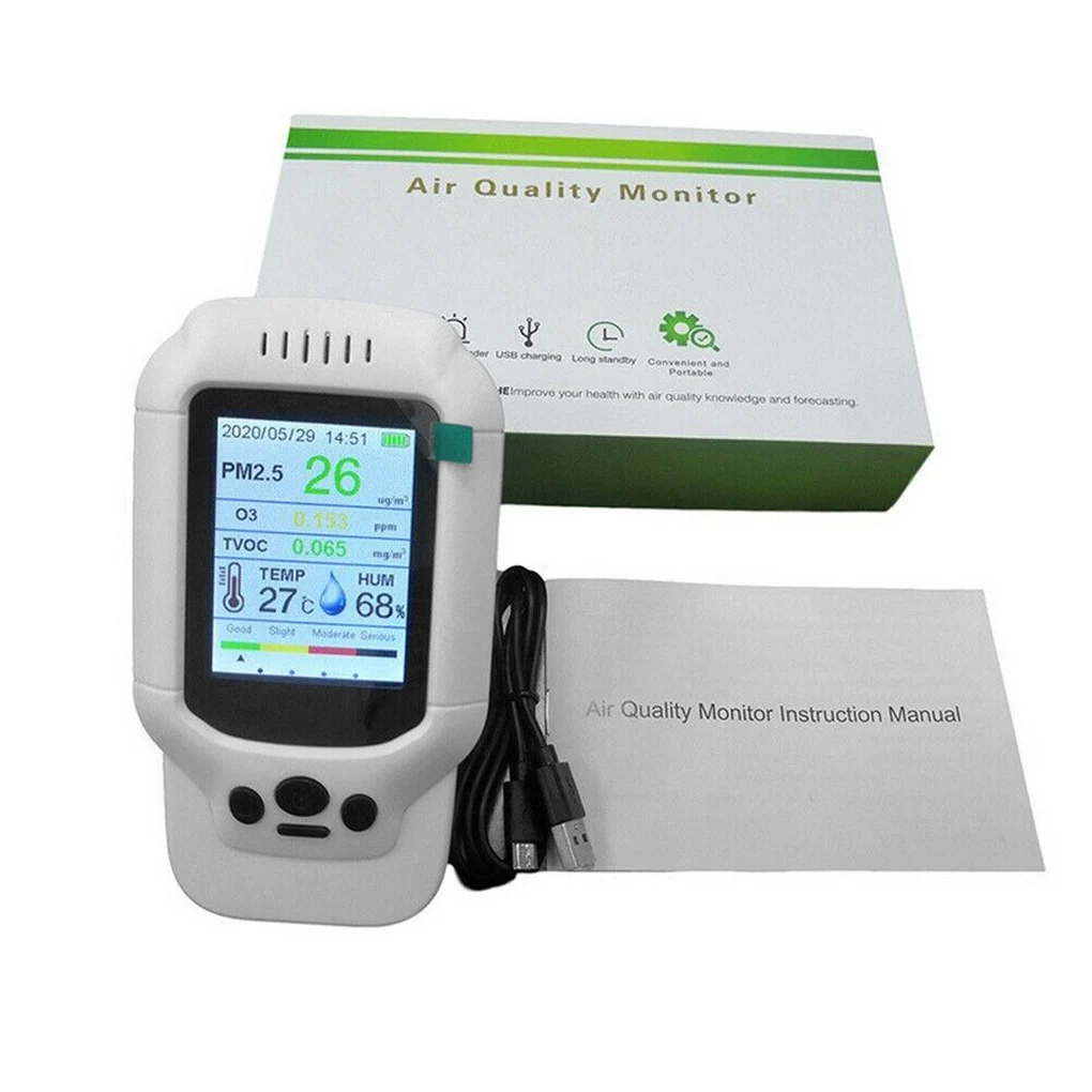 Air Quality Detector with LCD Display Pollution Tester Indoor Temperature Humidity Sensor Home Accessories
Air Quality Detector with LCD Display Pollution Tester Indoor Temperature Humidity Sensor Home Accessories