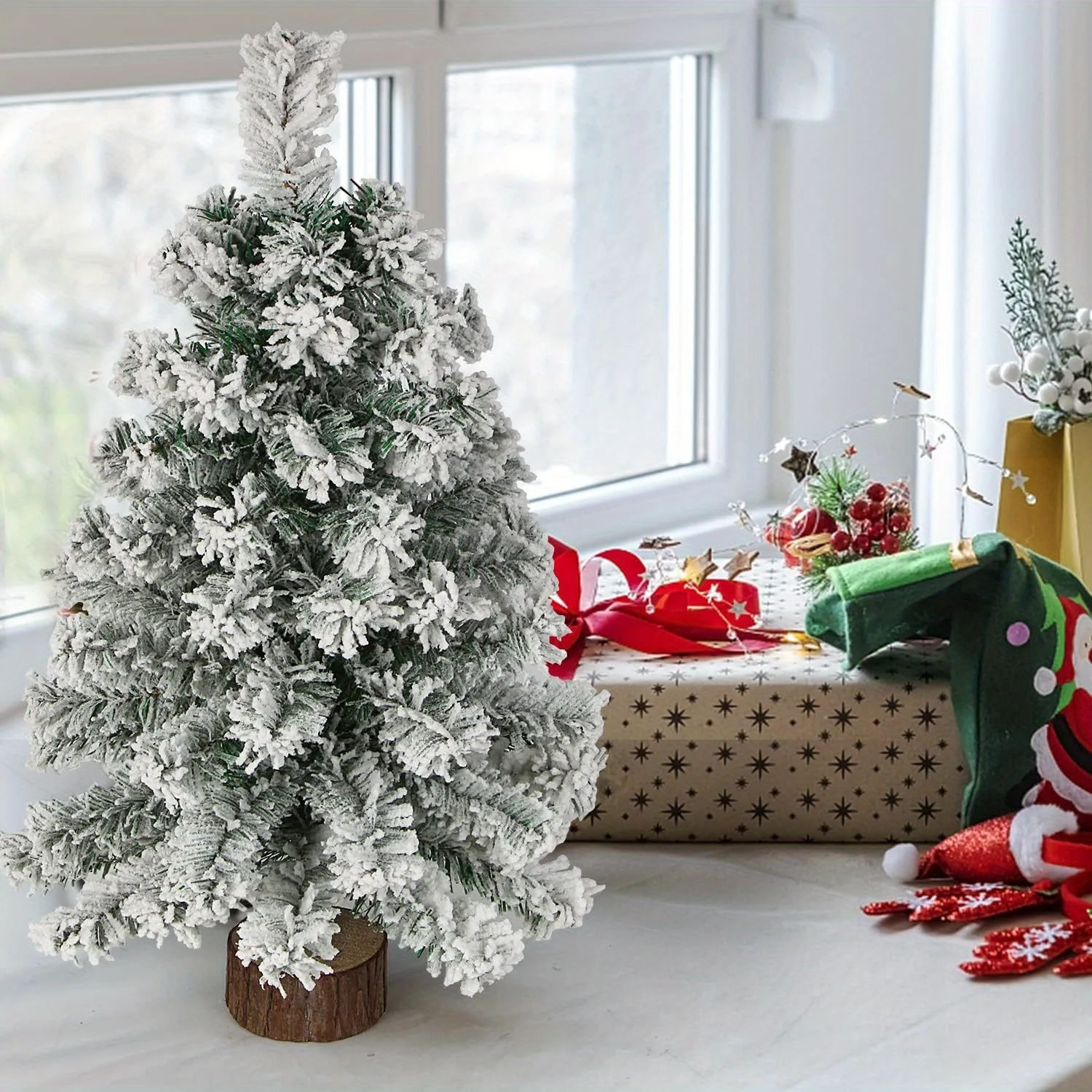 18inch Artificial Christmas Tree Small Fake Frosted Fir Tree for Home Farmhouse Tabletop Mantel Windowsill Christmas Decorations
18inch Artificial Christmas Tree Small Fake Frosted Fir Tree for Home Farmhouse Tabletop Mantel Windowsill Christmas Decorations