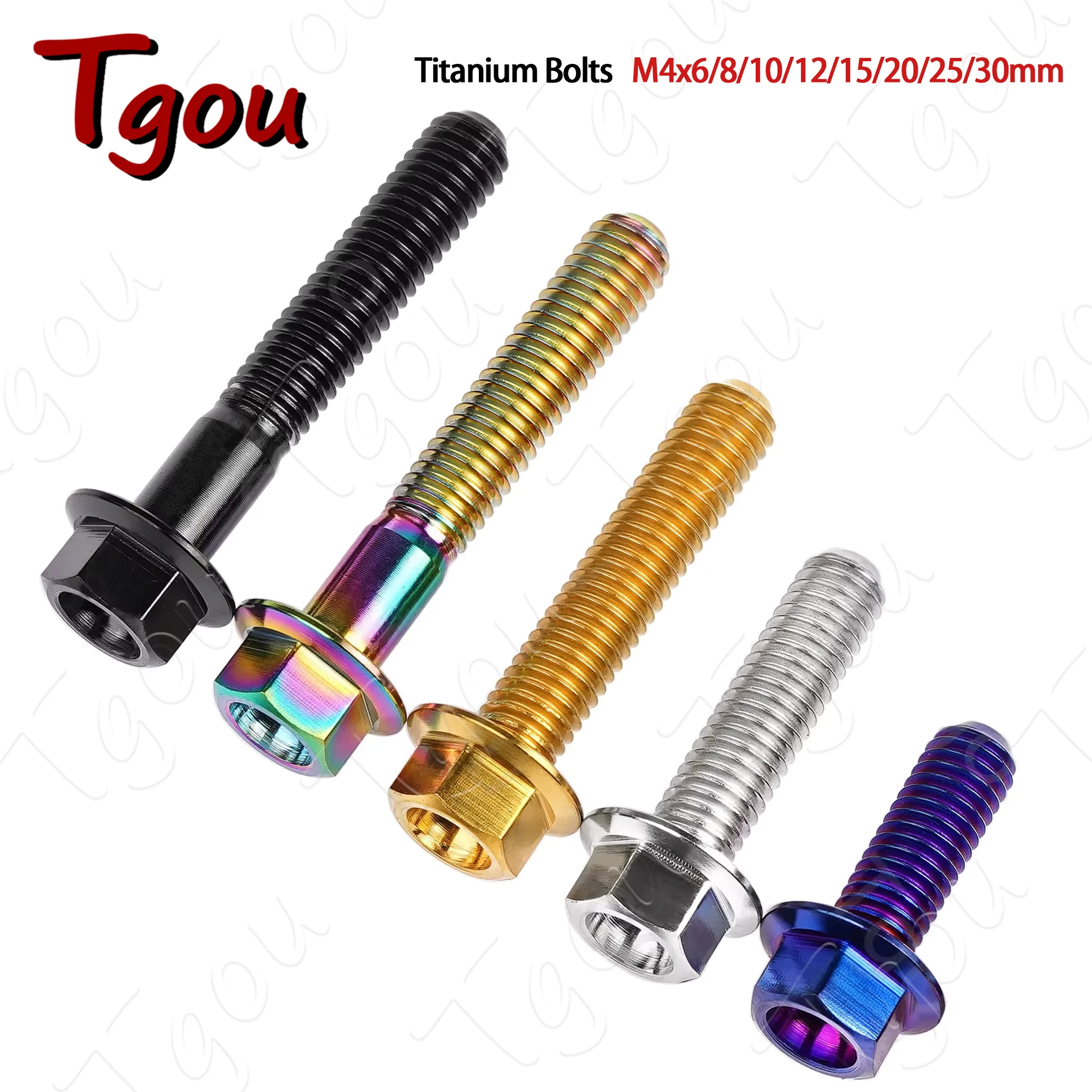 Титановые болты Tgou M4x6/8/10/12/15/20/25/30 мм с маленьким фланцем, болты с шестигранной головкой для мотоциклов и автомобилей
Титановые болты Tgou M4x6/8/10/12/15/20/25/30 мм с маленьким фланцем, болты с шестигранной головкой для мотоциклов и автомобилей