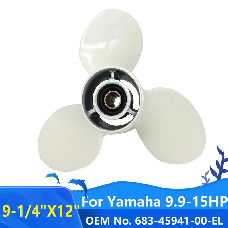 ifree Aluminum Propeller for Boat, 9-1/4x12 Fit for Yamaha 9.9-15HP, 8 Tooth Spine, OEM No. 683-45941-00-EL
ifree Aluminum Propeller for Boat, 9-1/4x12 Fit for Yamaha 9.9-15HP, 8 Tooth Spine, OEM No. 683-45941-00-EL