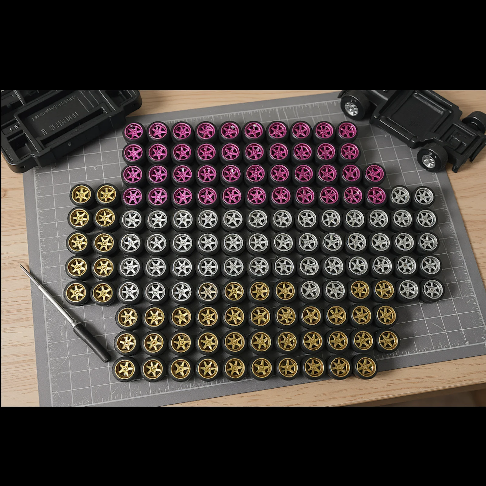 12 мм 2025 игрушечные колеса «сделай сам», 6 спицевых колес, 100 комплектов с шинами 1:64 + осями для игрушечных машин, масштаб 1/64, модели автомобилей из сплава
12 мм 2025 игрушечные колеса «сделай сам», 6 спицевых колес, 100 комплектов с шинами 1:64 + осями для игрушечных машин, масштаб 1/64, модели автомобилей из сплава