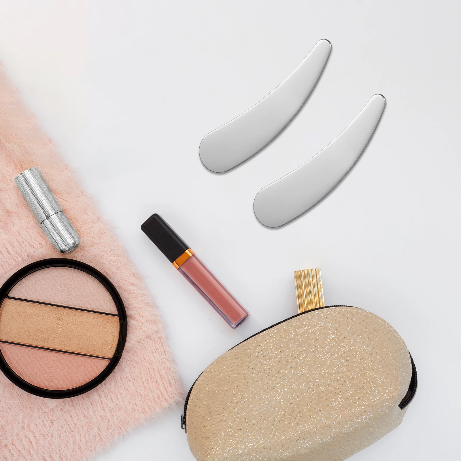2pcs Facial Spatula Small Stainless Steel Skincare Tool Cream Application Face Scoop Makeup Removal Mini for Travel
2pcs Facial Spatula Small Stainless Steel Skincare Tool Cream Application Face Scoop Makeup Removal Mini for Travel