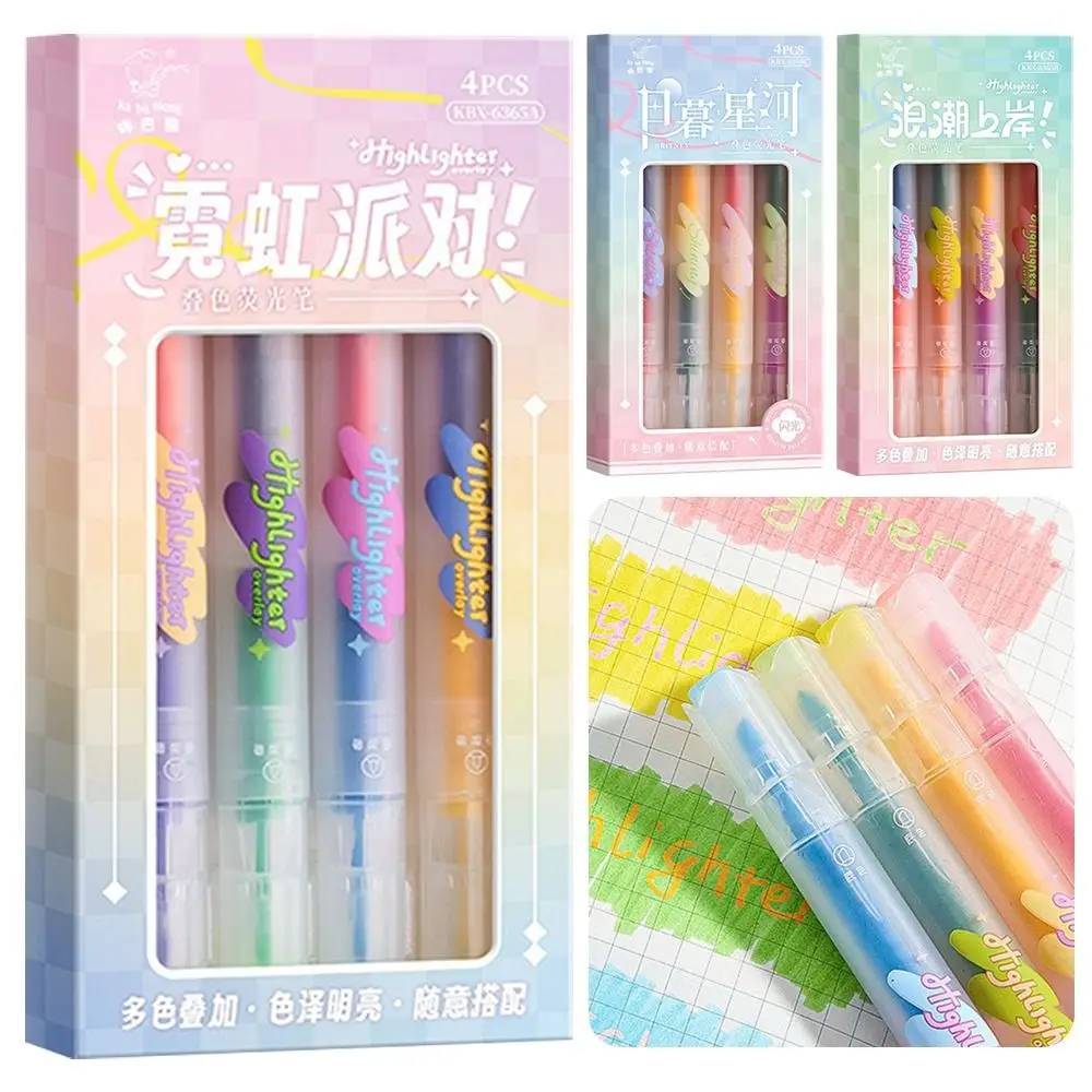 4PCS/Set Double-ended Highlighter Pen DIY Scrapbook Painting Color Stackable Fluorescent Pen Writing Drawing Art Marker Pens
4PCS/Set Double-ended Highlighter Pen DIY Scrapbook Painting Color Stackable Fluorescent Pen Writing Drawing Art Marker Pens