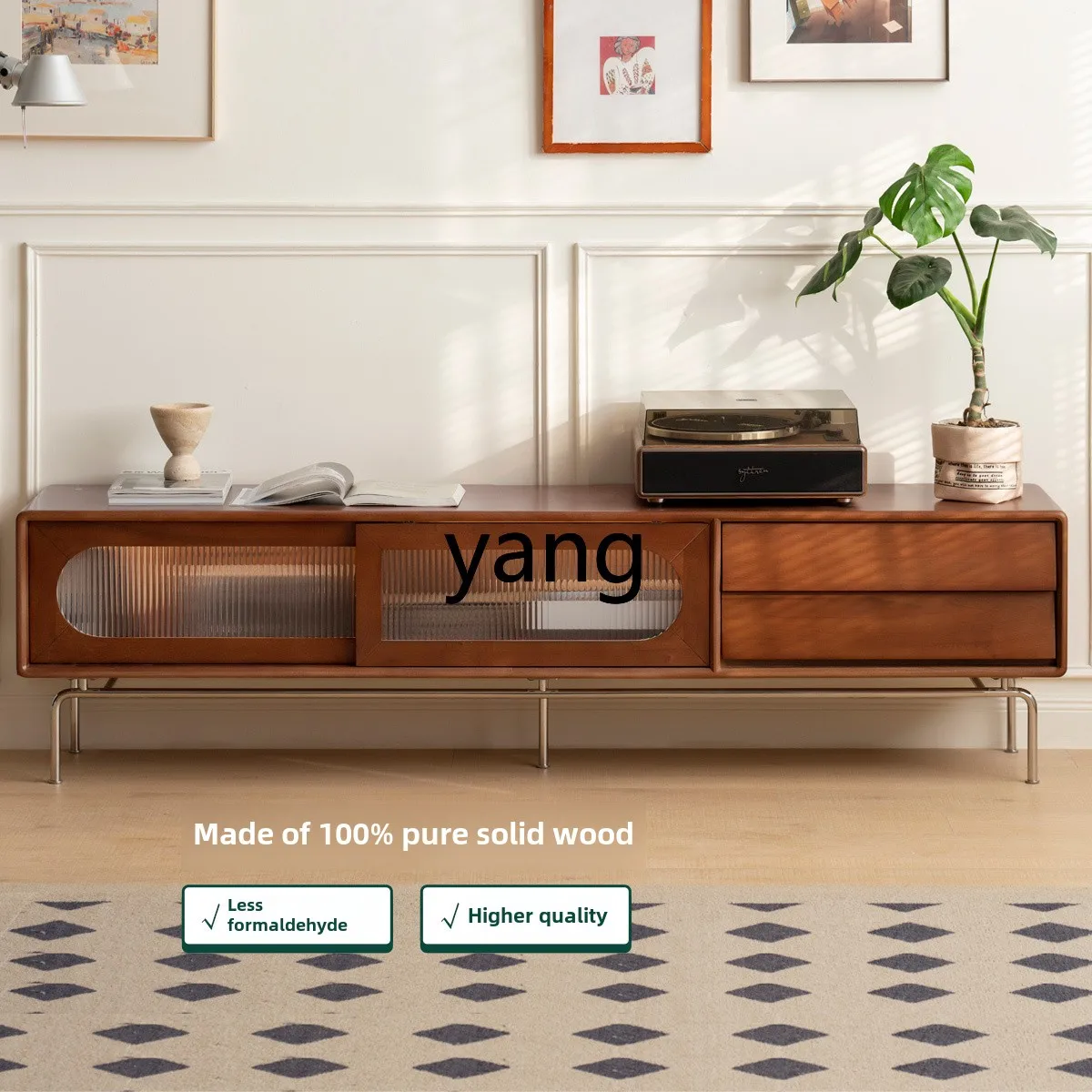 LMM solid wood TV cabinet French retro glass sliding door locker living room
LMM solid wood TV cabinet French retro glass sliding door locker living room