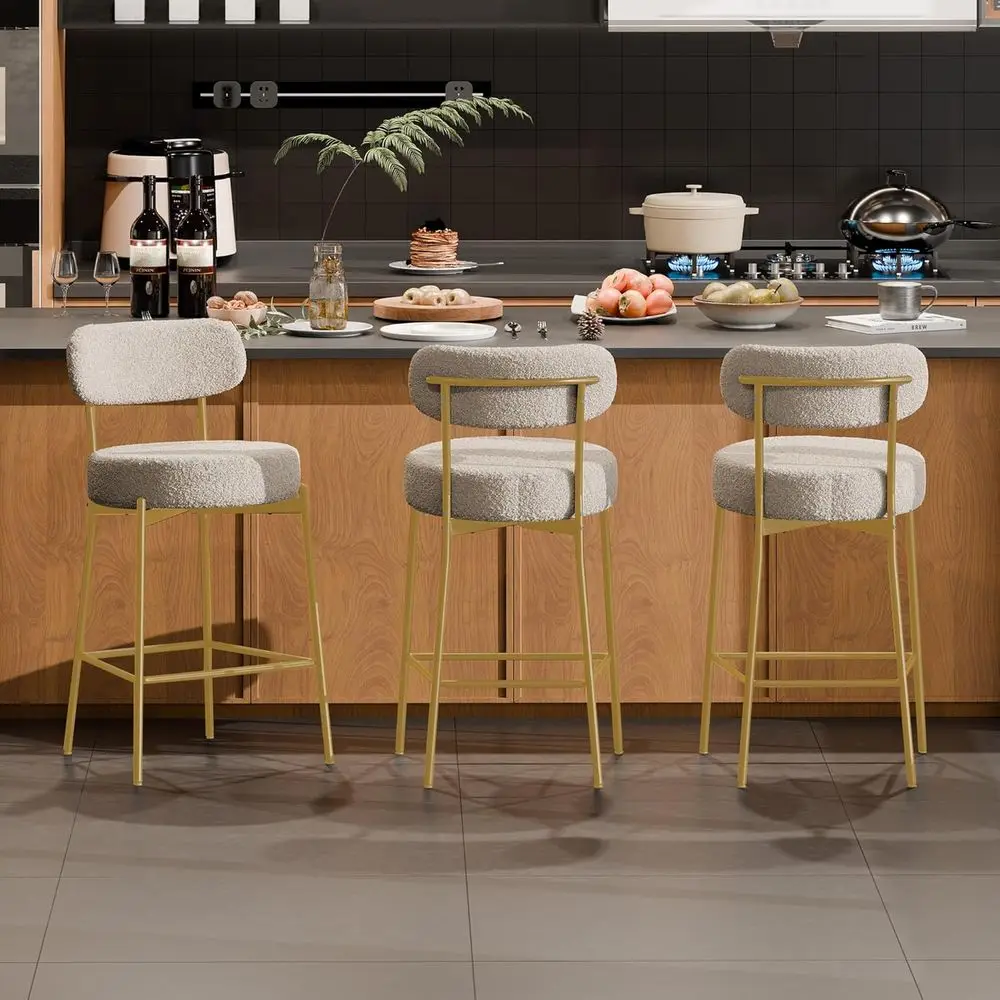 Set of 3 Grey 24 Counter Height Bar Stools with Upholstered Seats and Metal Legs for Modern Dining or Kitchen Island
Set of 3 Grey 24 Counter Height Bar Stools with Upholstered Seats and Metal Legs for Modern Dining or Kitchen Island