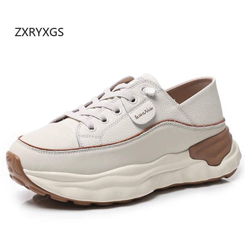 ZXRYXGS Cross Strap Spell Colors Genuine Leather Shoes Casual Sneakers 2025 New Women's Shoes Thick Sole Versatile Trend Shoes
ZXRYXGS Cross Strap Spell Colors Genuine Leather Shoes Casual Sneakers 2025 New Women's Shoes Thick Sole Versatile Trend Shoes
