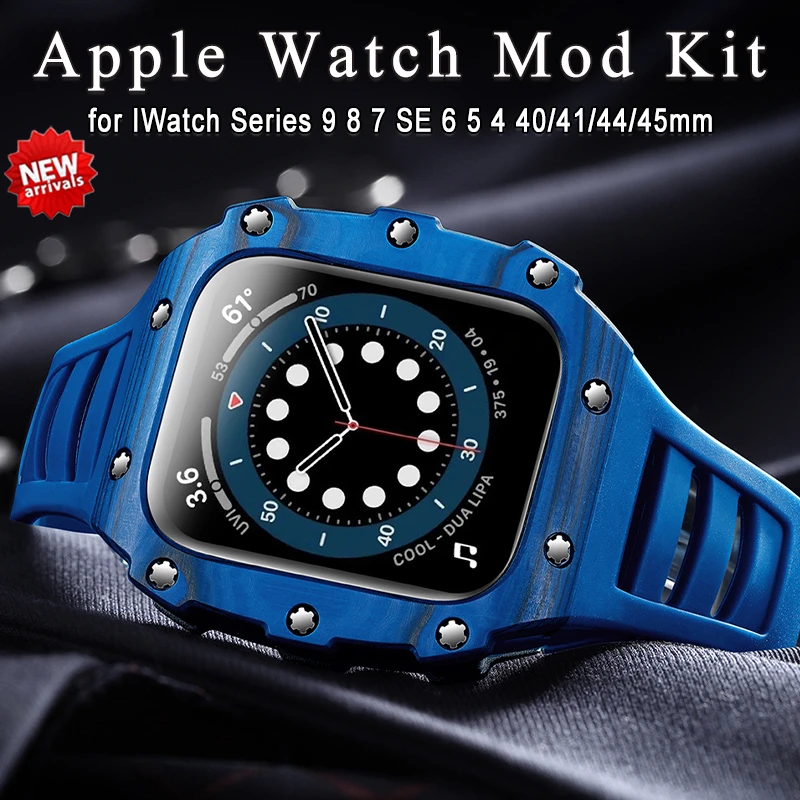 Luxury Carbon Fiber Case Modification Kit for Apple Watch Band 45mm 44mm 41mm 40mm Ceramic Case Rubber Strap Iwatch 9 8 7 6 5 SE
Luxury Carbon Fiber Case Modification Kit for Apple Watch Band 45mm 44mm 41mm 40mm Ceramic Case Rubber Strap Iwatch 9 8 7 6 5 SE