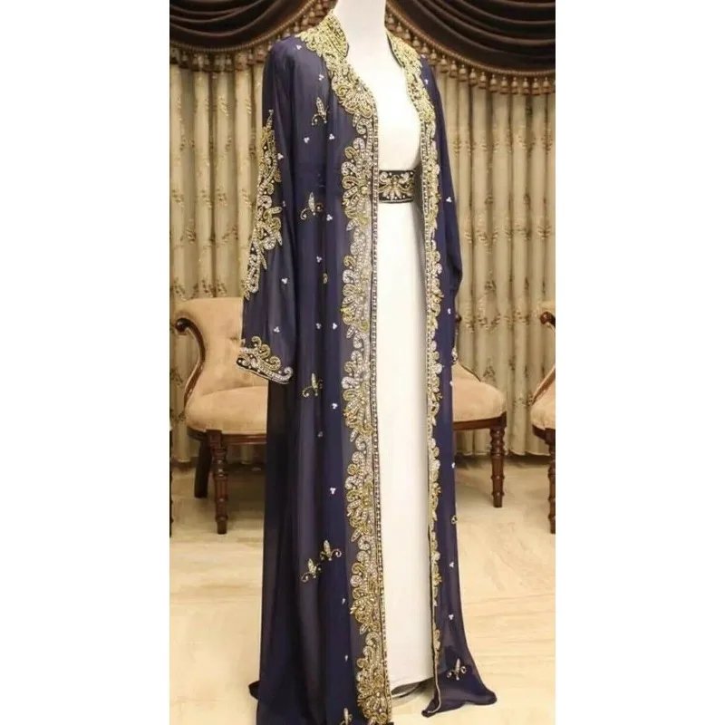 Royal Dubai Moroccan Kaftan Abaya Modern Islamic Farasa Women's Long Dress
Royal Dubai Moroccan Kaftan Abaya Modern Islamic Farasa Women's Long Dress
