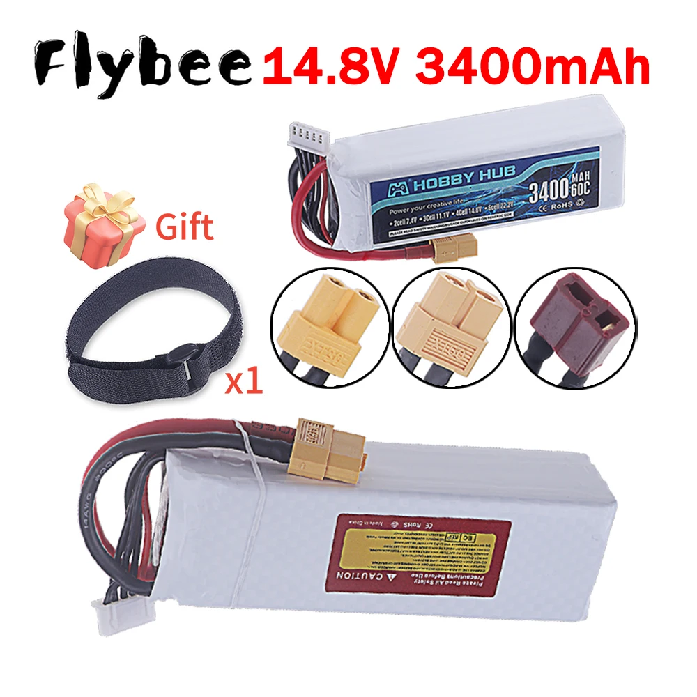 Аккумуляторная батарея LiPo 3400 мАч 14.8В 60C 4S с разъемами Deans T/XT30/XT60 для радиоуправляемых моделей самолетов, дронов, автомобилей, лодок
Аккумуляторная батарея LiPo 3400 мАч 14.8В 60C 4S с разъемами Deans T/XT30/XT60 для радиоуправляемых моделей самолетов, дронов, автомобилей, лодок