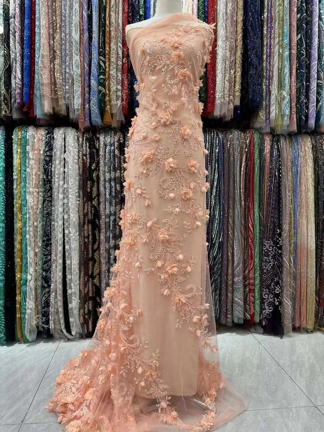 2024 New On Sale High Quality Luxury Nine Colors French Tulle Sequins Beaded African Lace Fabric 5yards For Wedding Dresses
2024 New On Sale High Quality Luxury Nine Colors French Tulle Sequins Beaded African Lace Fabric 5yards For Wedding Dresses