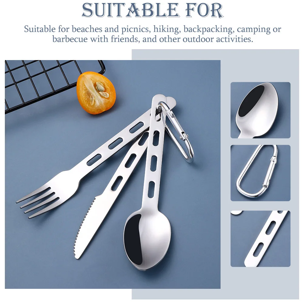 1 Set Stainless Steel Portable Flatware Kit Durable Lightweight Detachable Fork Spoon Cutter For Camping Picnic Hiking Outdoor
1 Set Stainless Steel Portable Flatware Kit Durable Lightweight Detachable Fork Spoon Cutter For Camping Picnic Hiking Outdoor