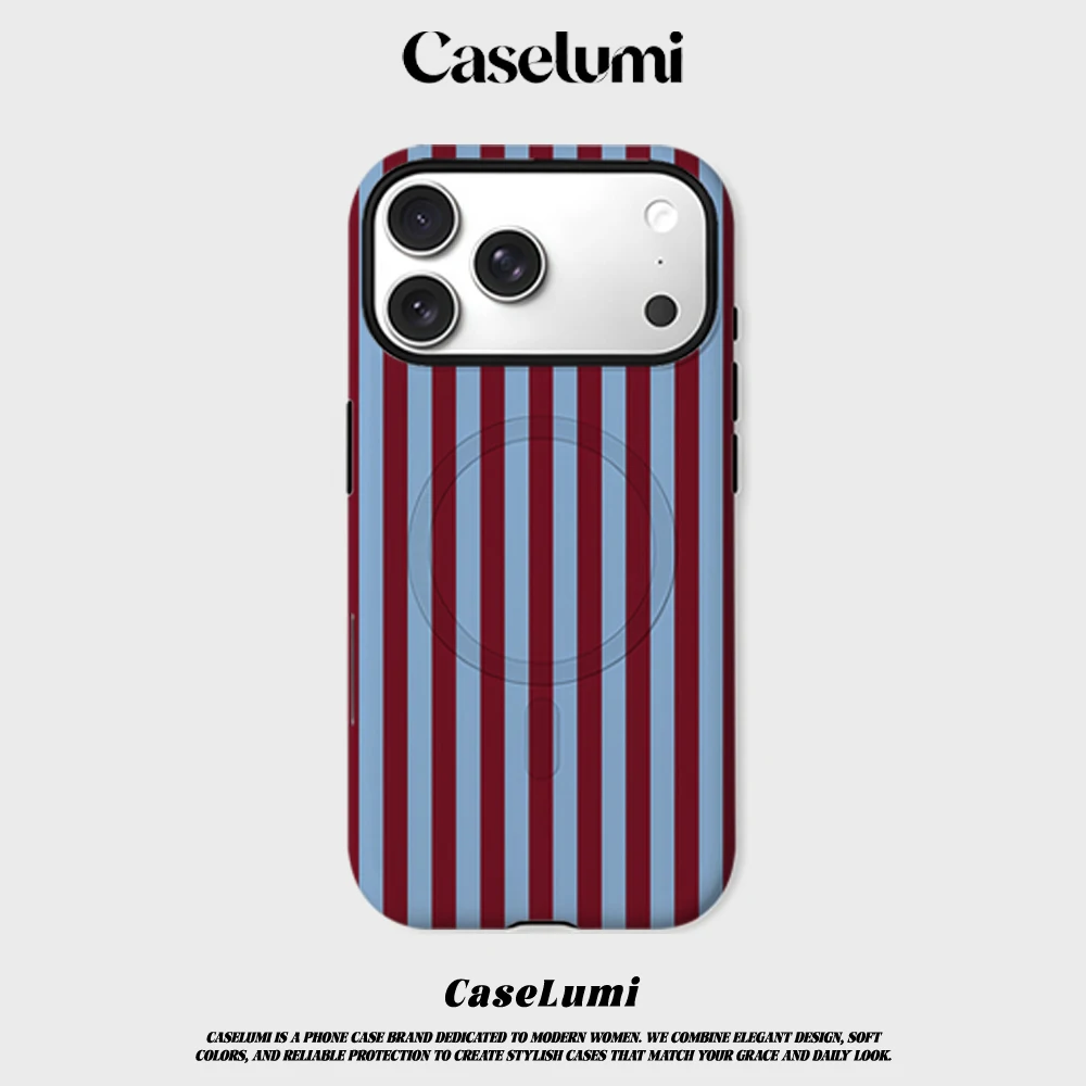 CaseLumi Matte Bumper For Magsafe Case For iPhone 17 16 15 14 Plus Pro Max Shockproof Hard PC Burgundy Light Blue Stripe Cover
CaseLumi Matte Bumper For Magsafe Case For iPhone 17 16 15 14 Plus Pro Max Shockproof Hard PC Burgundy Light Blue Stripe Cover