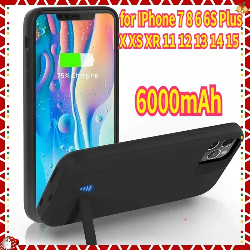 External Battery Charger Case for IPhone 7 8 6 6S Plus Charging Case for IPhone X XS XR 11 12 13 14 15 Power Bank Cover 6000mAh
External Battery Charger Case for IPhone 7 8 6 6S Plus Charging Case for IPhone X XS XR 11 12 13 14 15 Power Bank Cover 6000mAh