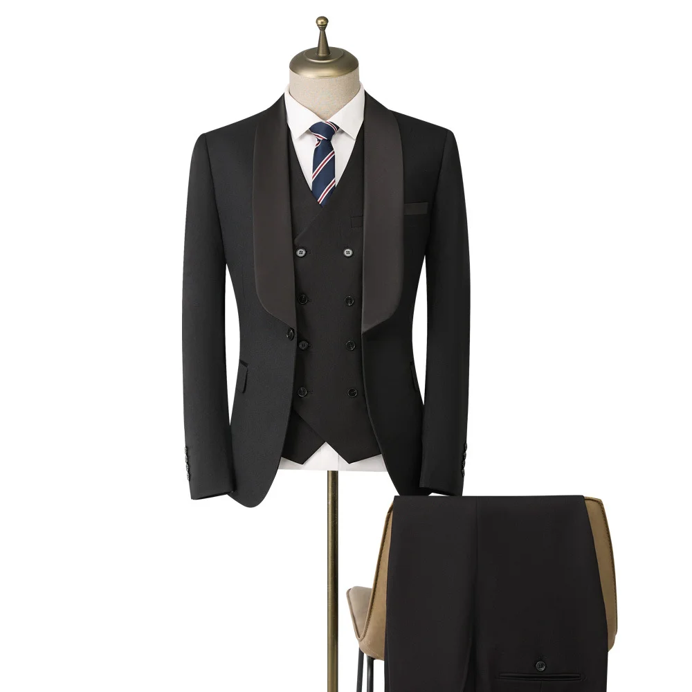 2026 Hot Selling Premium Men Black Formal 3 Piece Suit Slim Satin Shawl Lapel Single Breasted Blazer Trousers Wedding PromOutfit
2026 Hot Selling Premium Men Black Formal 3 Piece Suit Slim Satin Shawl Lapel Single Breasted Blazer Trousers Wedding PromOutfit