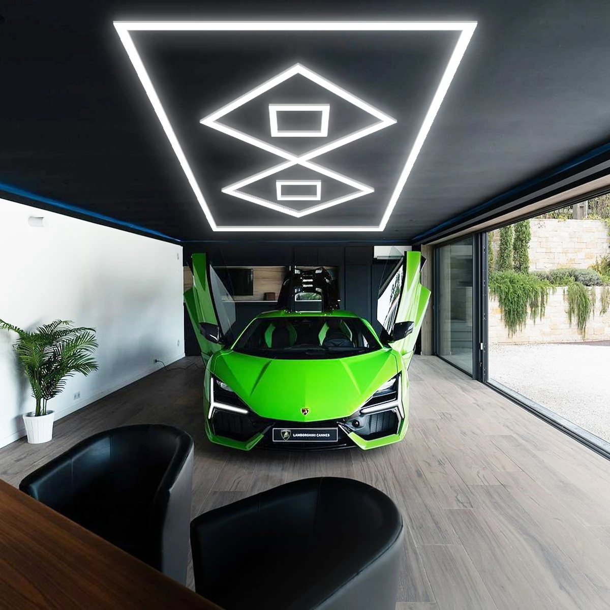 4.8x2.4M rectangular set garage LED work light hanging LED hexagonal ceiling garage light customization
4.8x2.4M rectangular set garage LED work light hanging LED hexagonal ceiling garage light customization