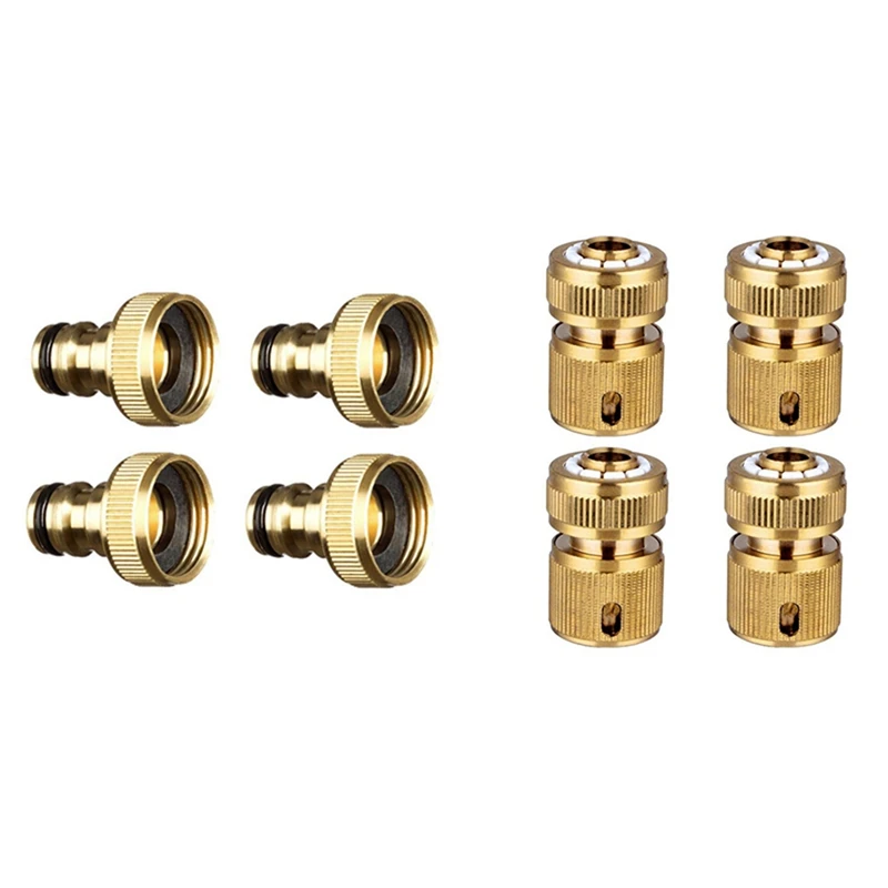4 Pcs Garden Water Hose Pipe Fitting Tap Male Faucet Connectors & 4 Pcs Brass Hose Connector Hose End Quick Connect
4 Pcs Garden Water Hose Pipe Fitting Tap Male Faucet Connectors & 4 Pcs Brass Hose Connector Hose End Quick Connect