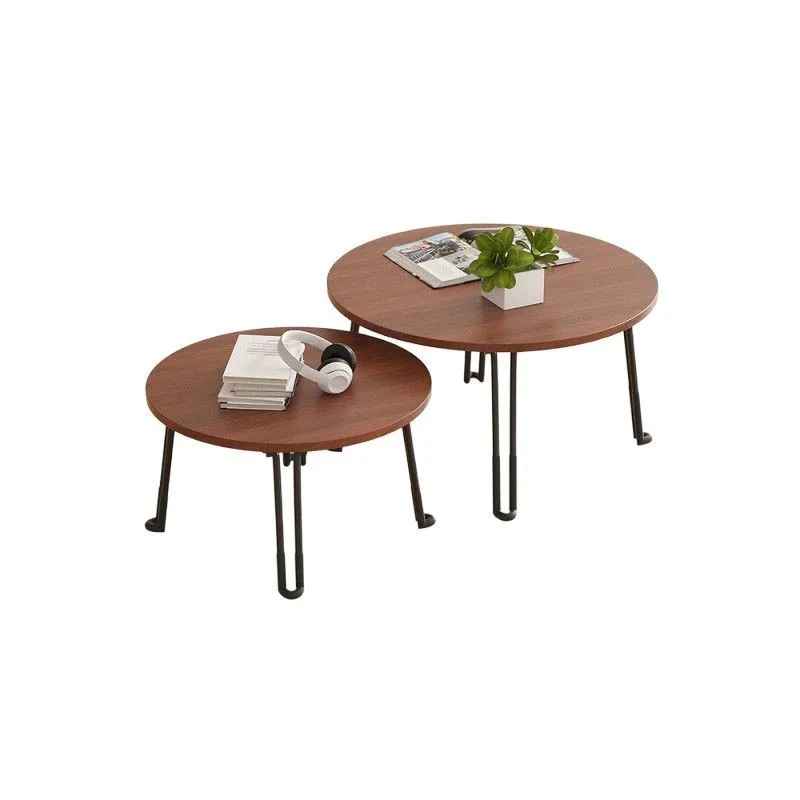 Portable foldable small round table, solid wood coffee table, living room sofa side tables
Portable foldable small round table, solid wood coffee table, living room sofa side tables