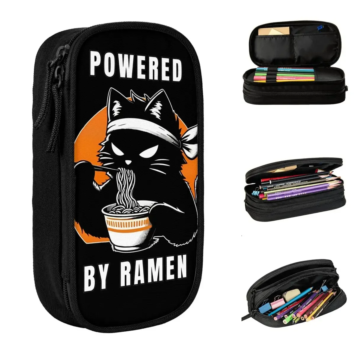 Cute Powered By Ramen Black Cat Noodle Pencil Case Pencil Pouch Pen Holder Kids Large Storage Bag Office Zipper Stationery
Cute Powered By Ramen Black Cat Noodle Pencil Case Pencil Pouch Pen Holder Kids Large Storage Bag Office Zipper Stationery