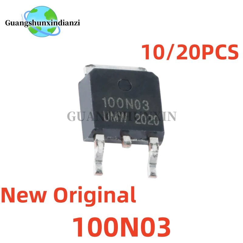 10/20/PCS 100% Brand New Original 100N03 TO-252 100A 30V SMD MOS Field-Effect Transistor
10/20/PCS 100% Brand New Original 100N03 TO-252 100A 30V SMD MOS Field-Effect Transistor